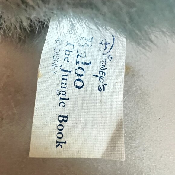 Vintage Disneys Baloo Plush Teddy Bear 16" Jungle Book Stuffed Animal Soft Toy - Picture 4 of 8